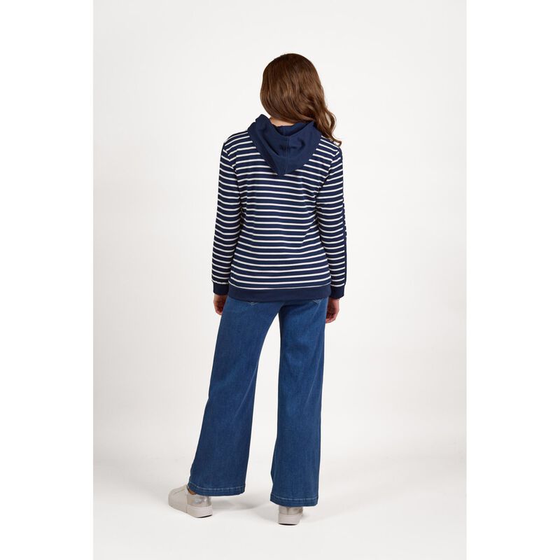 Vassalli Long Sleeve Hoodie With Sleeve Panel Trim And Heart Emb image number 1